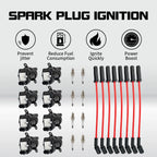 8X Ignition Coil & Spark Plug Wire for Chevy Silverado GMC 4.8L 5.3L 6.0L (2007–2013)