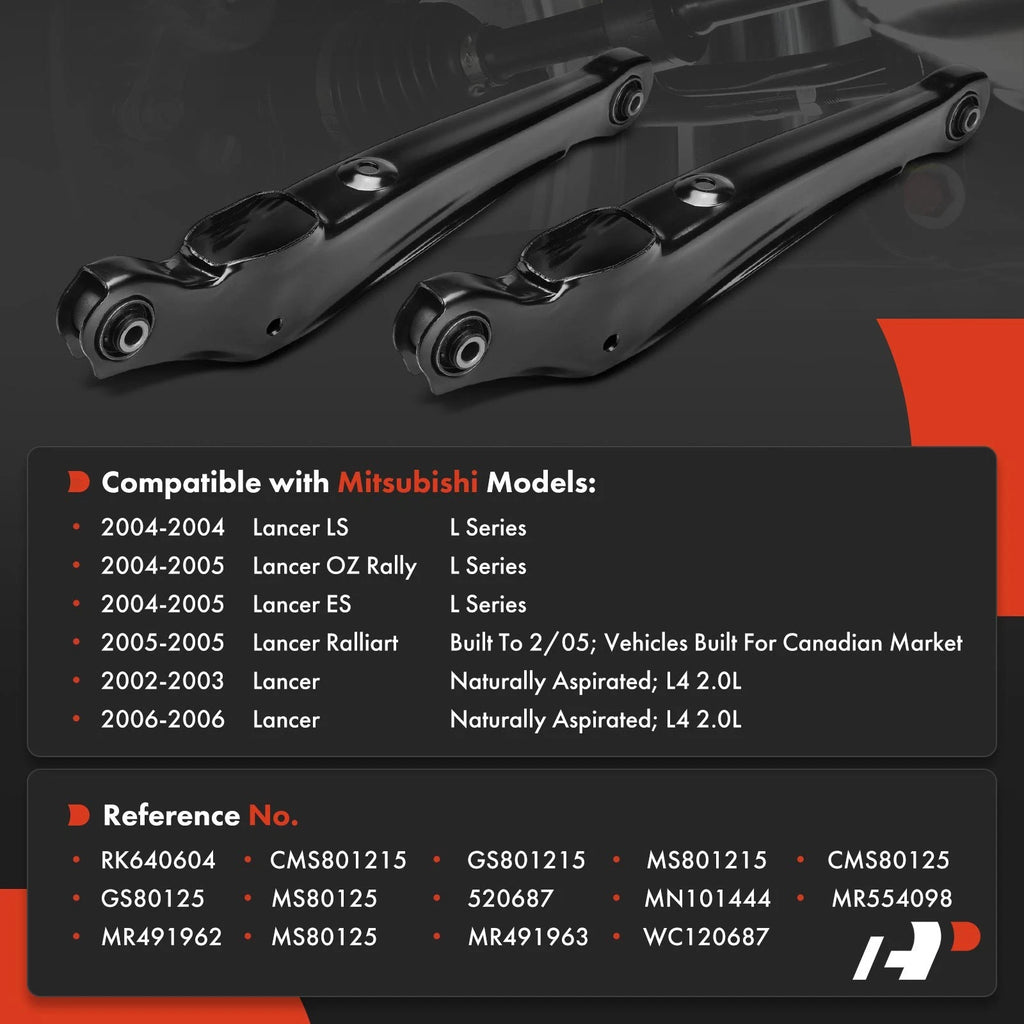 2Pcs Rear Lower Control Arm for Mitsubishi Lancer (2002-2006)