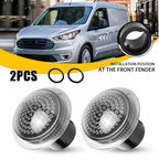 2X Clear Side Marker Parking Light Housings for Ford Transit Connect (2010–2021)