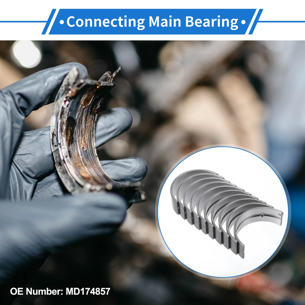 Main Bearing Set No.MD174857 for Mitsubishi Lancer (2002–2007)