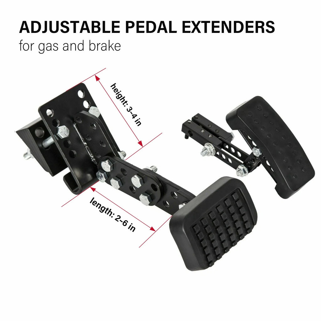Gas and Brake Pedal Extenders for Short Drivers (Adjustable Length, Angle)