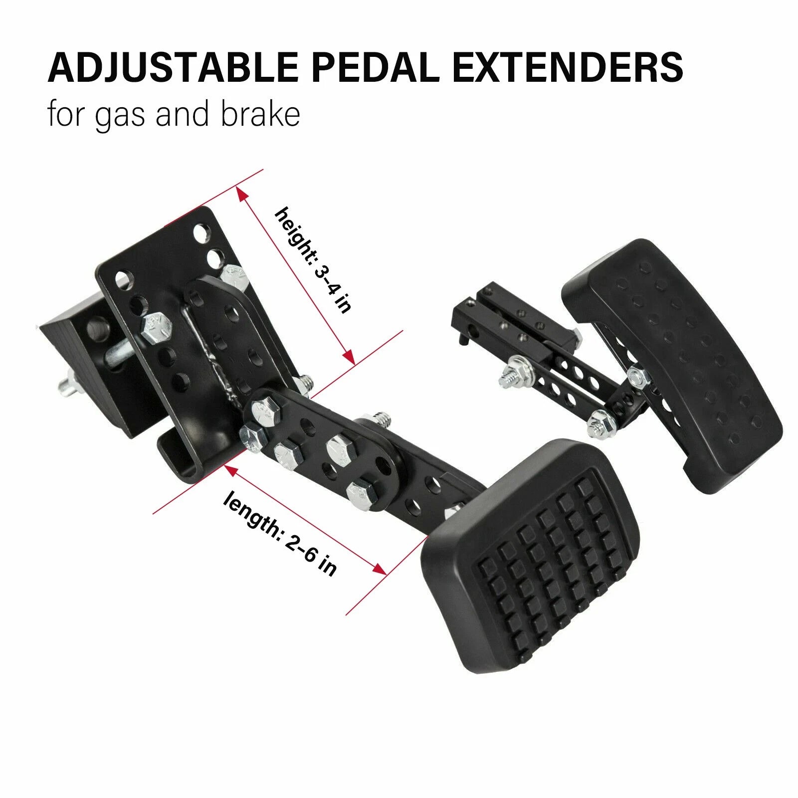 Gas and Brake Pedal Extenders for Short Drivers (Adjustable Length, Angle)