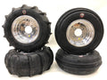 Set of 4 DWT 14" Polish Rims for RZR - GMZ Sand Stripper Tires