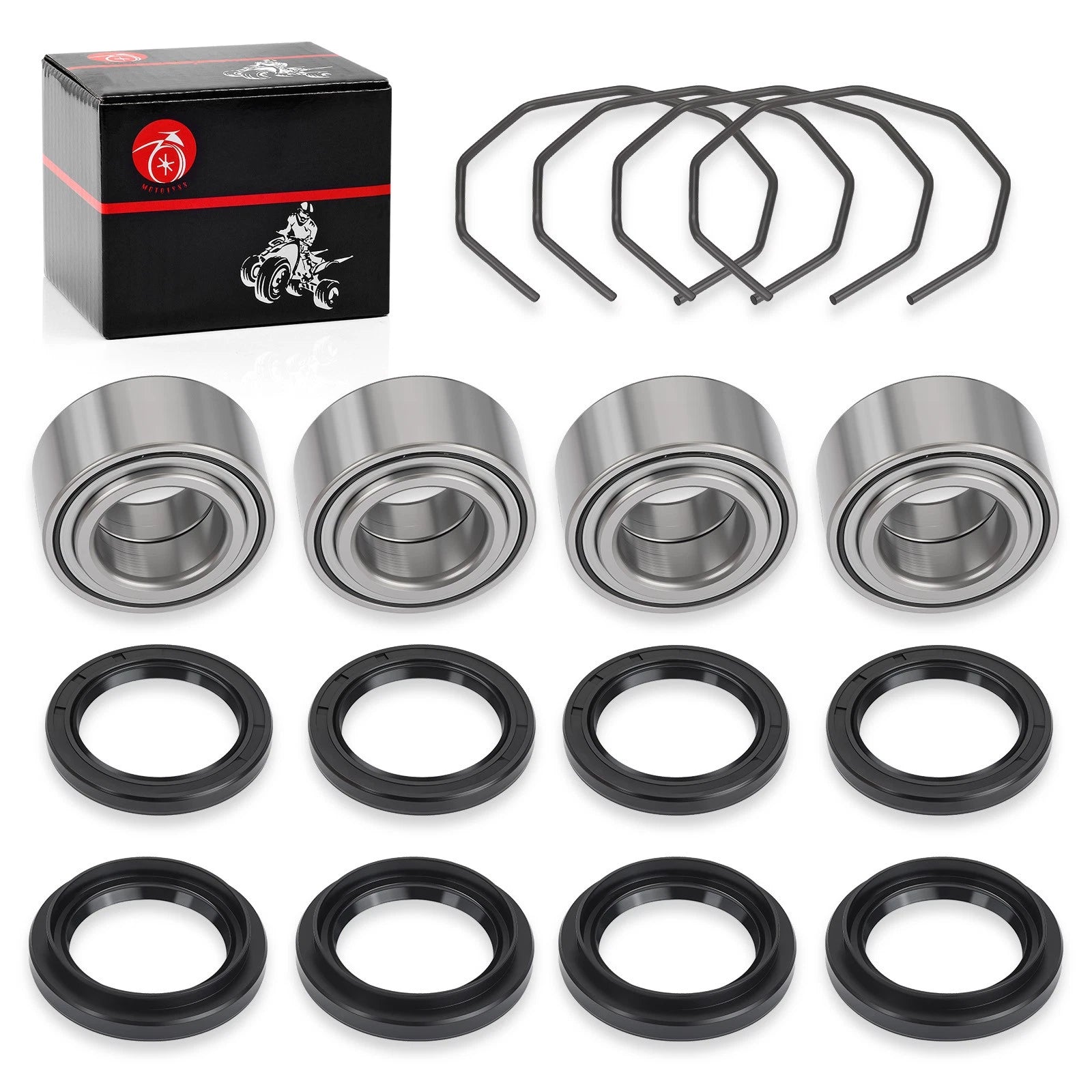 Front Rear Wheel Bearing Seal Kit 0423-034 for Arctic Cat 400 500 (2002–2004)