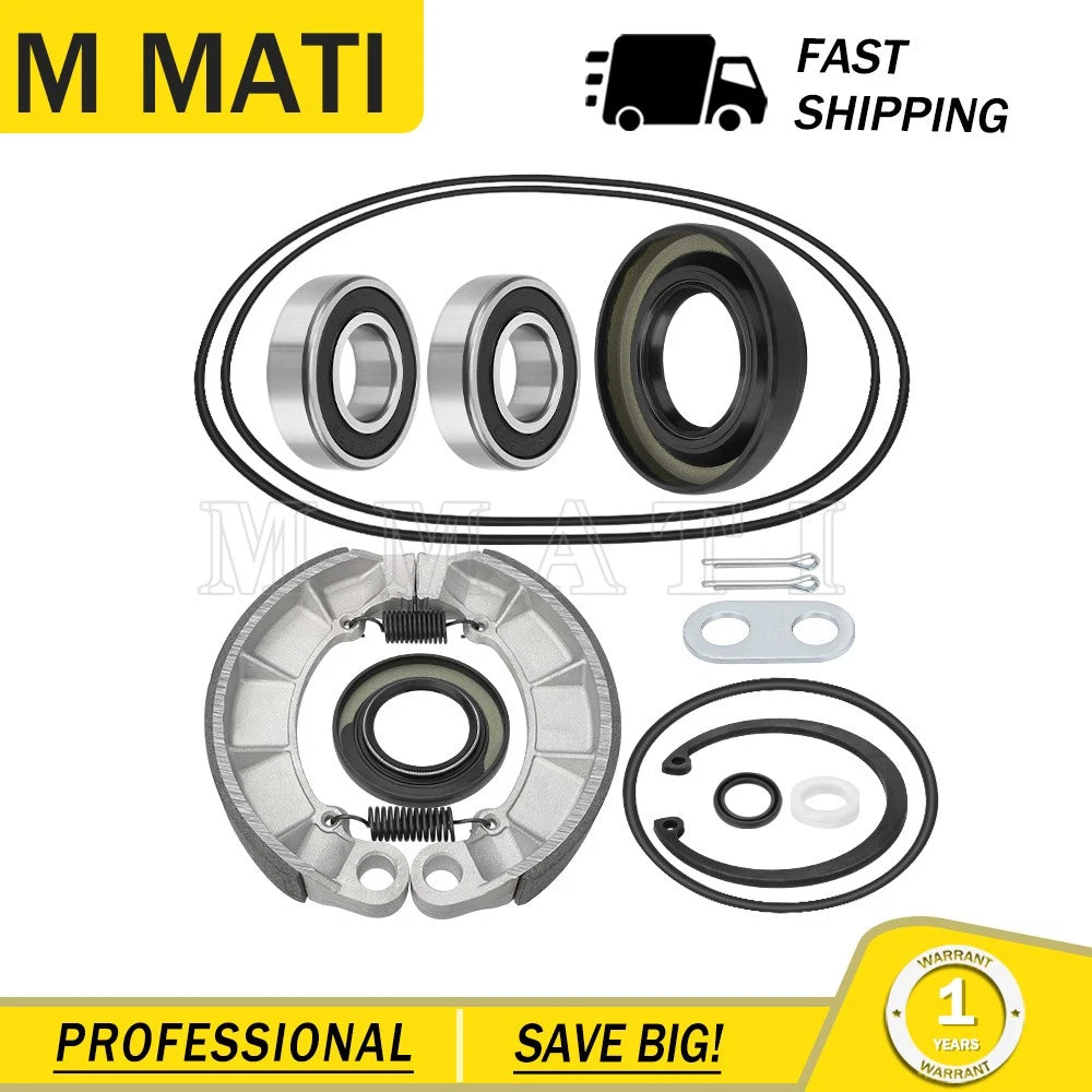 Rear Brake Drum Bearing Seals Kit & Shoes for Honda Foreman Rubicon 500 (2001–2014)