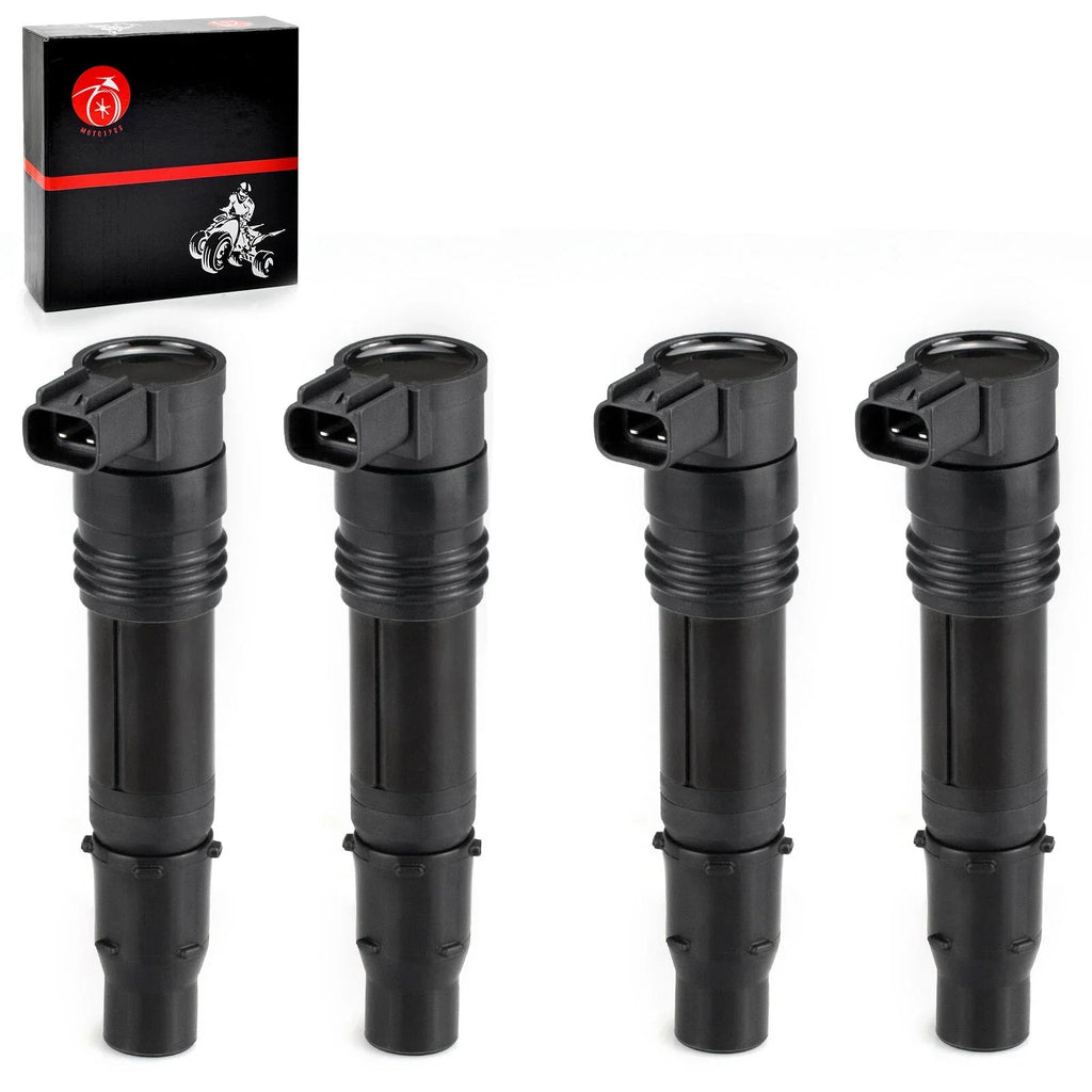 4x Ignition Coil Iridium Spark Plug for Kawasaki Ninja ZX-14 ZX-14R ZX-10R (2004–2015)