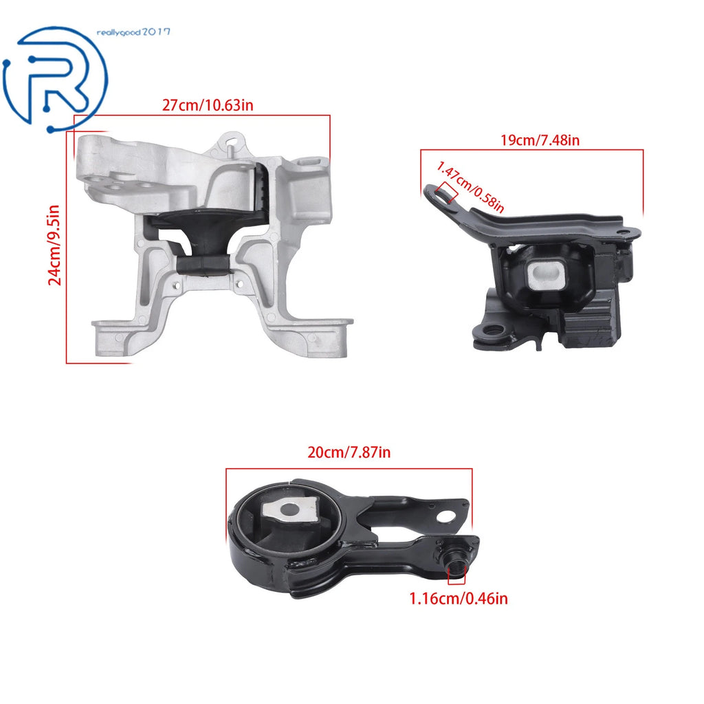 3X Engine Motor & Trans Mounts for Mazda CX-3 (2016-2021)