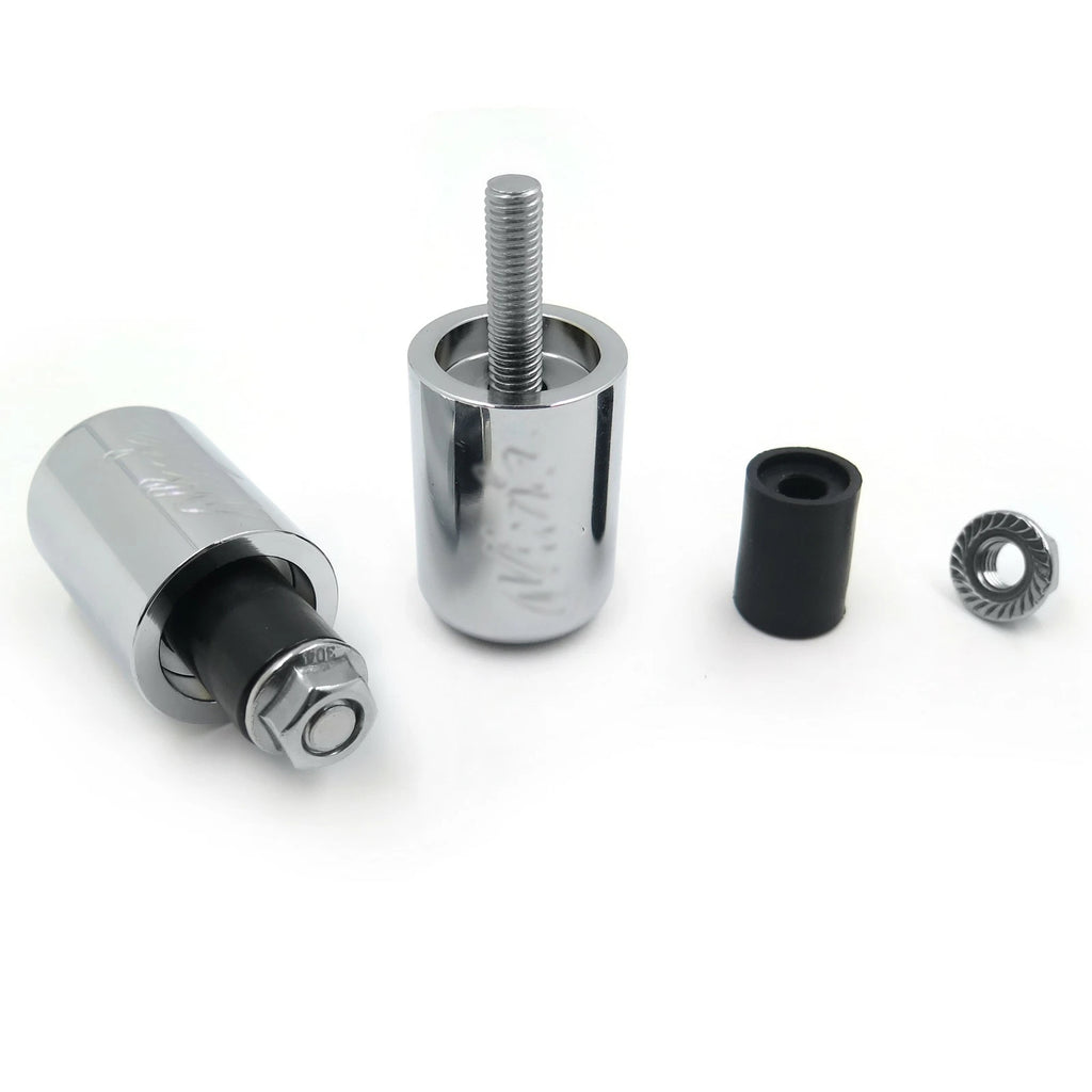 Bar Ends Chrome Rubber for Kawasaki Ninja 250R EX250 (1987–2012) & 650R EX650R (2006–2012)