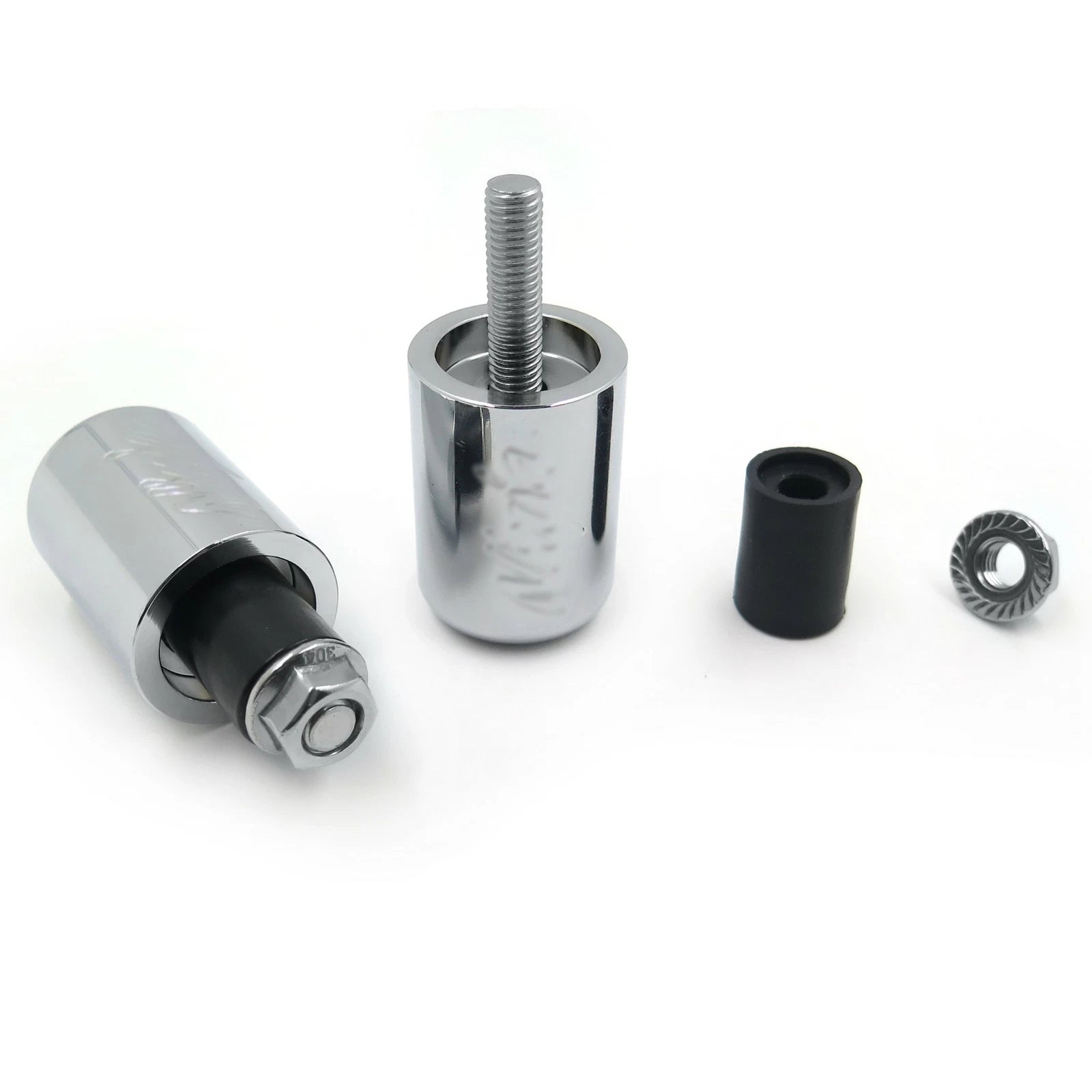 Bar Ends Chrome Rubber for Kawasaki Ninja 250R EX250 (1987–2012) & 650R EX650R (2006–2012)