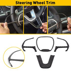 Carbon Fiber Steering Wheel Decor Cover for Dodge Challenger Charger (2015–2023)