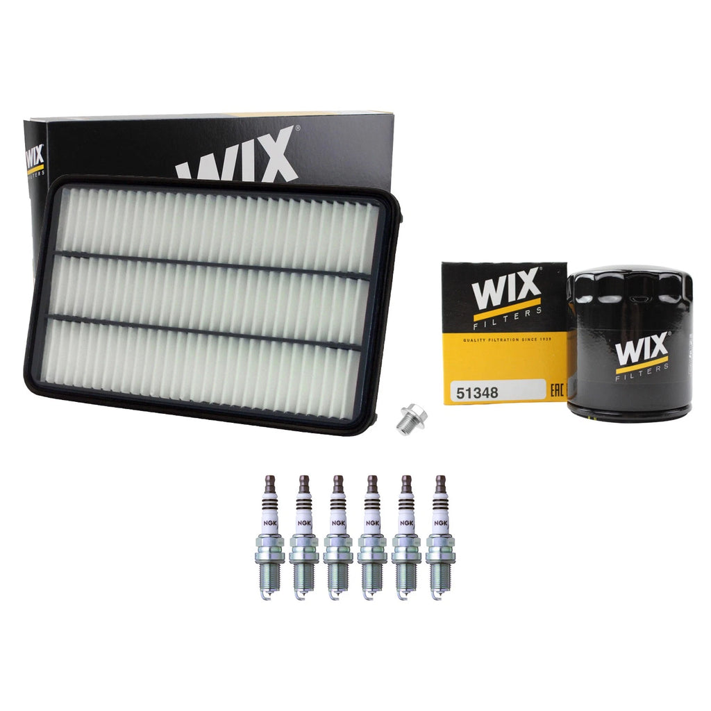 Wix Engine Air Oil Filters & NGK 6 Iridium IX Spark Plugs for Camry ES330 (2002–2006)