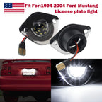 2X LED License Plate Light Bulbs for Ford Mustang (1994–2004)