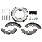 Front Rear Brake Shoes Kit w/Pins for Honda Fourtrax 300 TRX300FW (1988–2000)