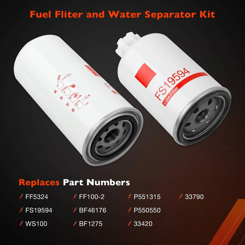 Diesel Fuel Filter Kit FF5324 FS19594 for Dodge Ram 2500 3500