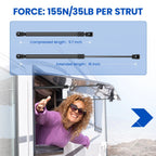 Lift Struts for Truck Toolbox Aluminum Toolbox (2016-2020)