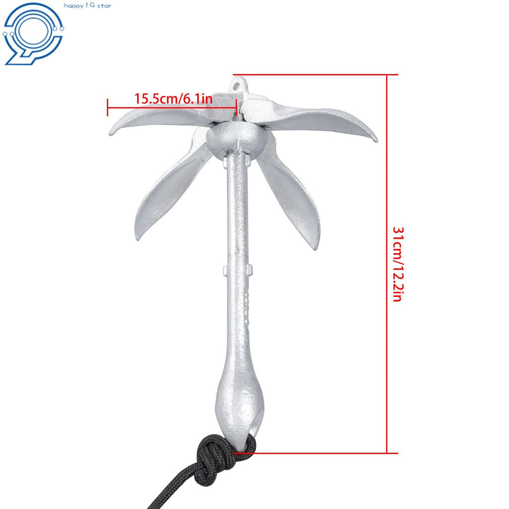 Kayak Anchor Kit for PWC Boat Canoe (3.3 lb with 26.2 ft Rope)