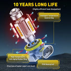 LED Headlight Bulb for Suzuki LTZ 400 Z400 Quadsport (2003–2008) Yellow+White