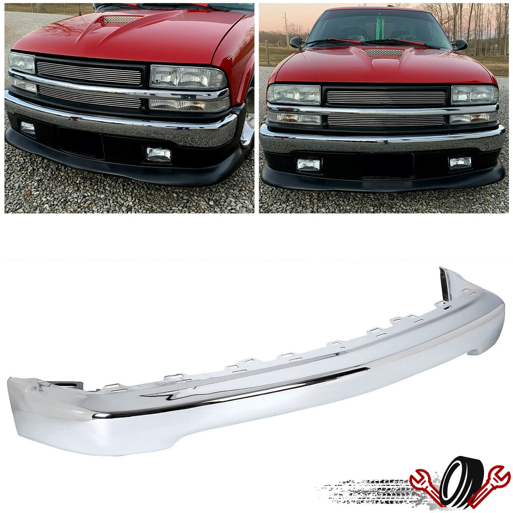 Chrome Steel Front Bumper for Chevrolet S10, Blazer (1998–2005)