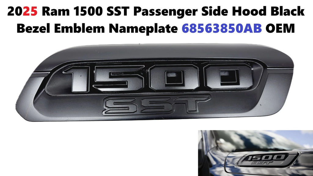 Hood Bezel Emblem Nameplate for Ram 1500 (2025) 68563850AB