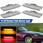 Set of 4 Clear Bumper Turn Signal Side Marker Lights for Chrysler Crossfire (2004–2008)