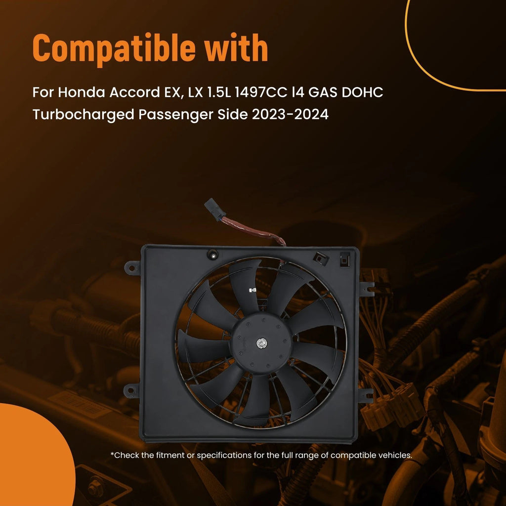 Electric Engine Cooling Fan 7 Blade for Honda Accord LX 1.5L Turbo (2023–2024)
