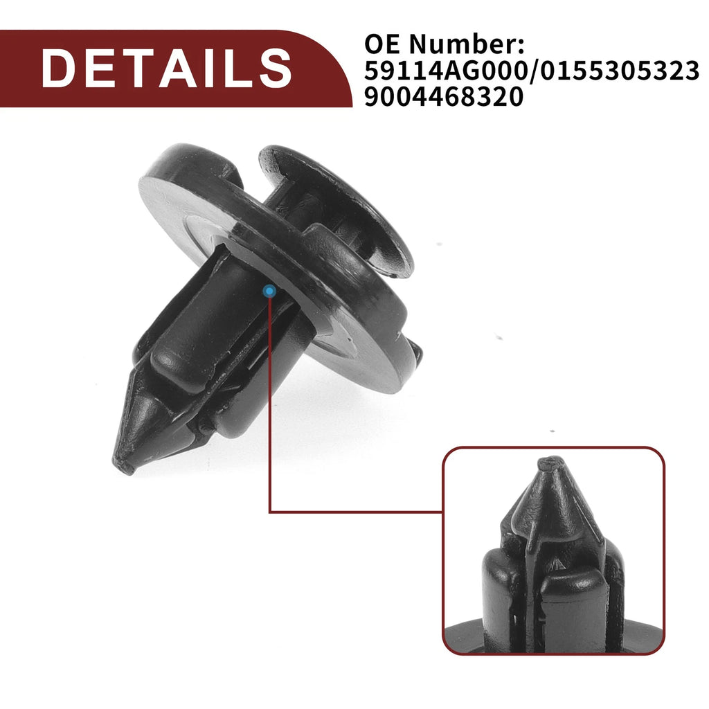 15 Pcs Front Fender Skirt Clip for Mitsubishi Outlander (2007–2020)