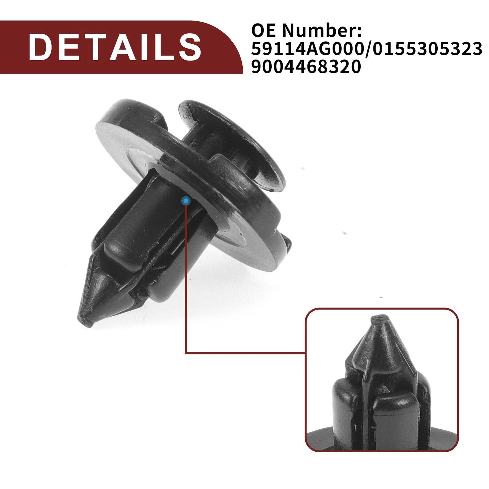 15 Pcs Front Fender Skirt Clip for Mitsubishi Outlander (2007–2020)