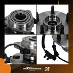 2X Front Wheel Hub & Bearing Assembly for Jeep Wrangler (2007–2010) HA590482 w/ABS