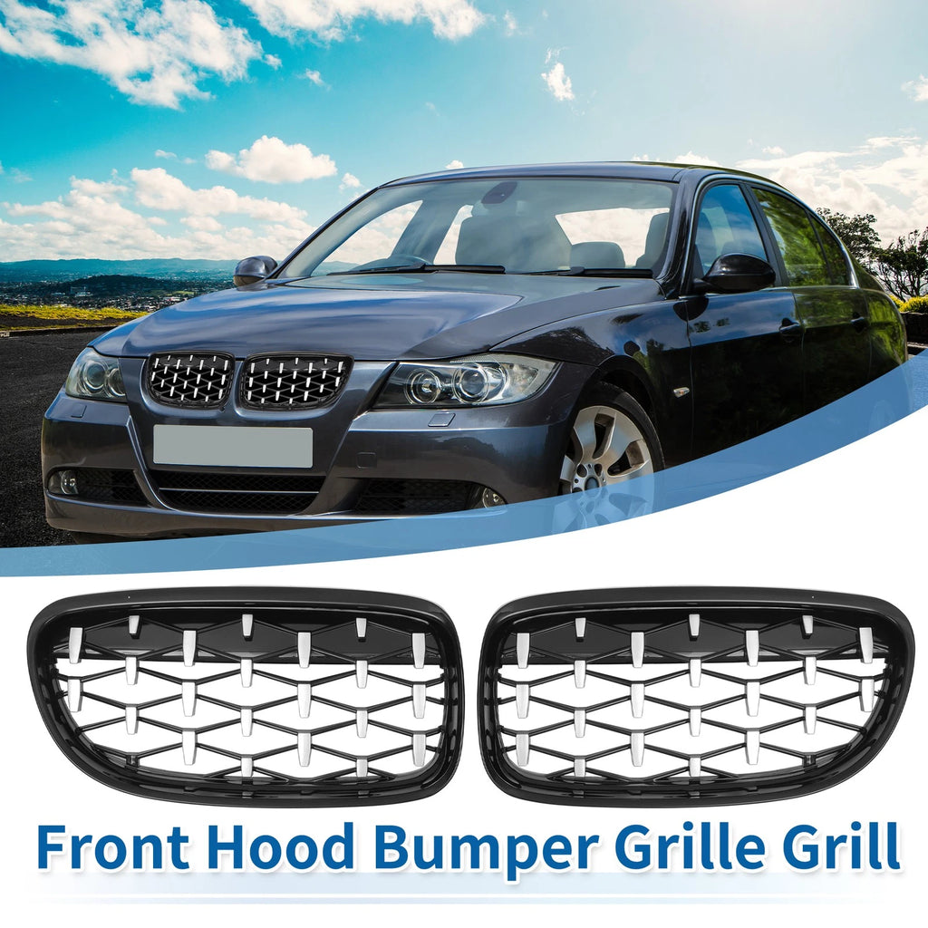 Front Hood Bumper Grille for BMW 335d 328i 335i xDrive (2007–2013) Pair
