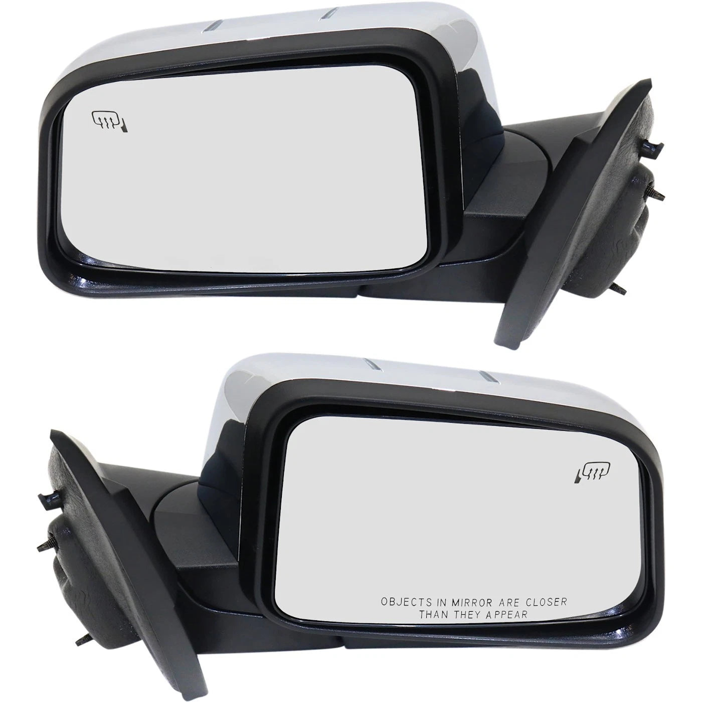 Set of 2 Power Heated Chrome Mirrors for Lincoln MKX (2007)