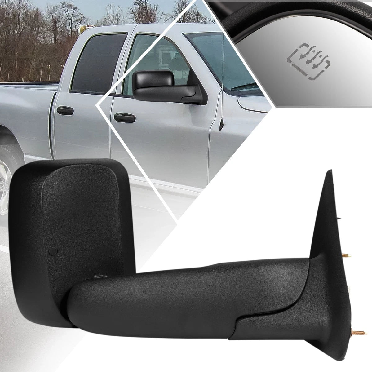 Powered Heated Side Towing Mirror for Dodge Ram 1500/2500/3500 (2002–2009)