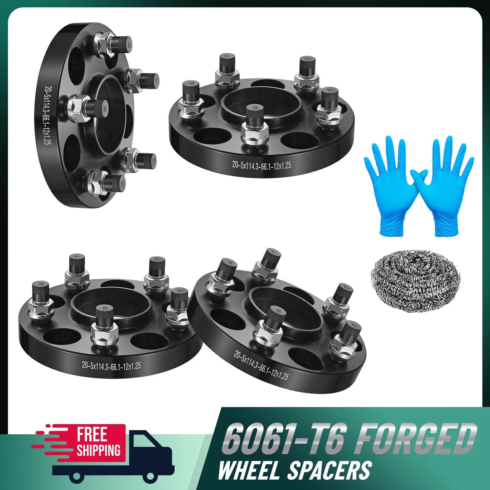 20mm Hubcentric Wheel Spacers for Nissan 240SX 350Z 370Z G35 (2003–2009)