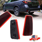 2X Red Lens Rear Bumper Reflector Lights for Subaru Outback (2015–2020)