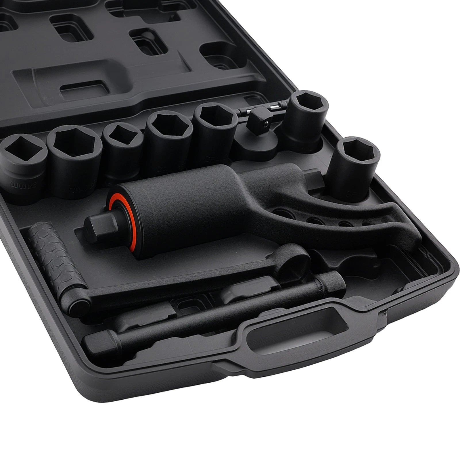 Torque Wrench Set 1:64 Square Drive with 7 Sockets for Heavy Duty Use