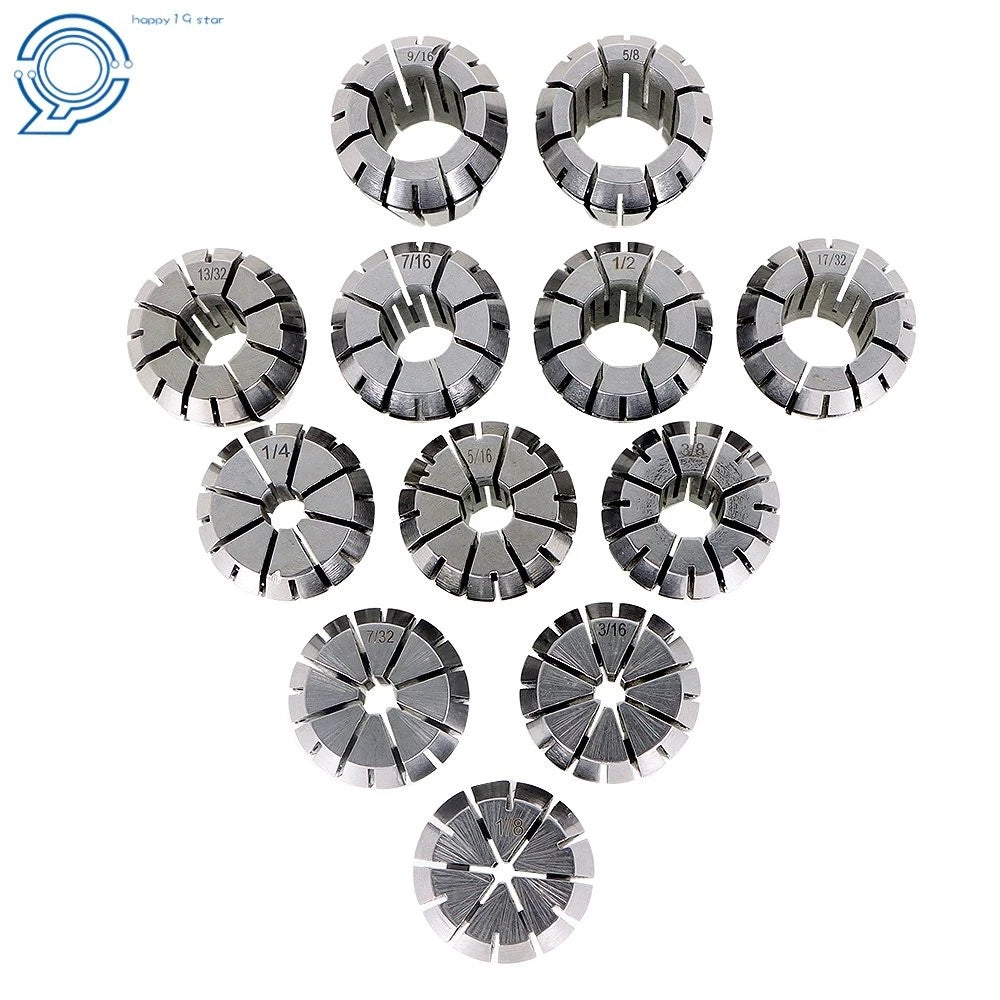 Set of 12 Spring Collets for CNC Engraving Milling Lathe Tool