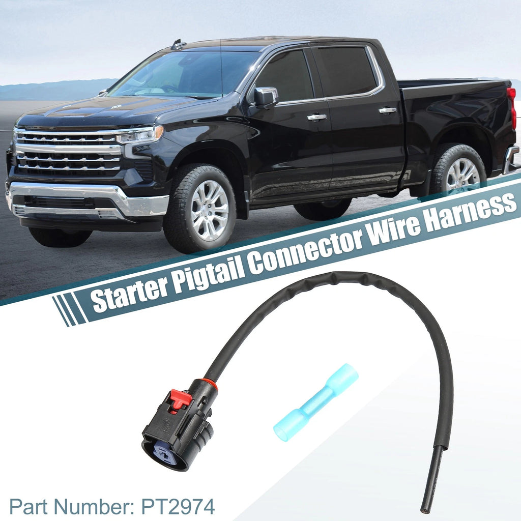 Set of 2 Starter Pigtail Connector Harness Plug PT2974 19300471 for Chevrolet