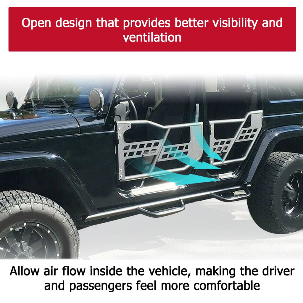 Set of 4 Tubular Doors for Jeep Wrangler JK (2007–2018)