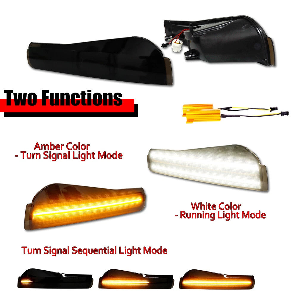 Switchback LED Smoke Front DRL Signal Lights for Pontiac Firebird Trans Am (1993–1997)