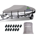 V-Hull Boat Cover for 20-22 ft Speedboat (Heavy Duty, Waterproof, Trailerable)