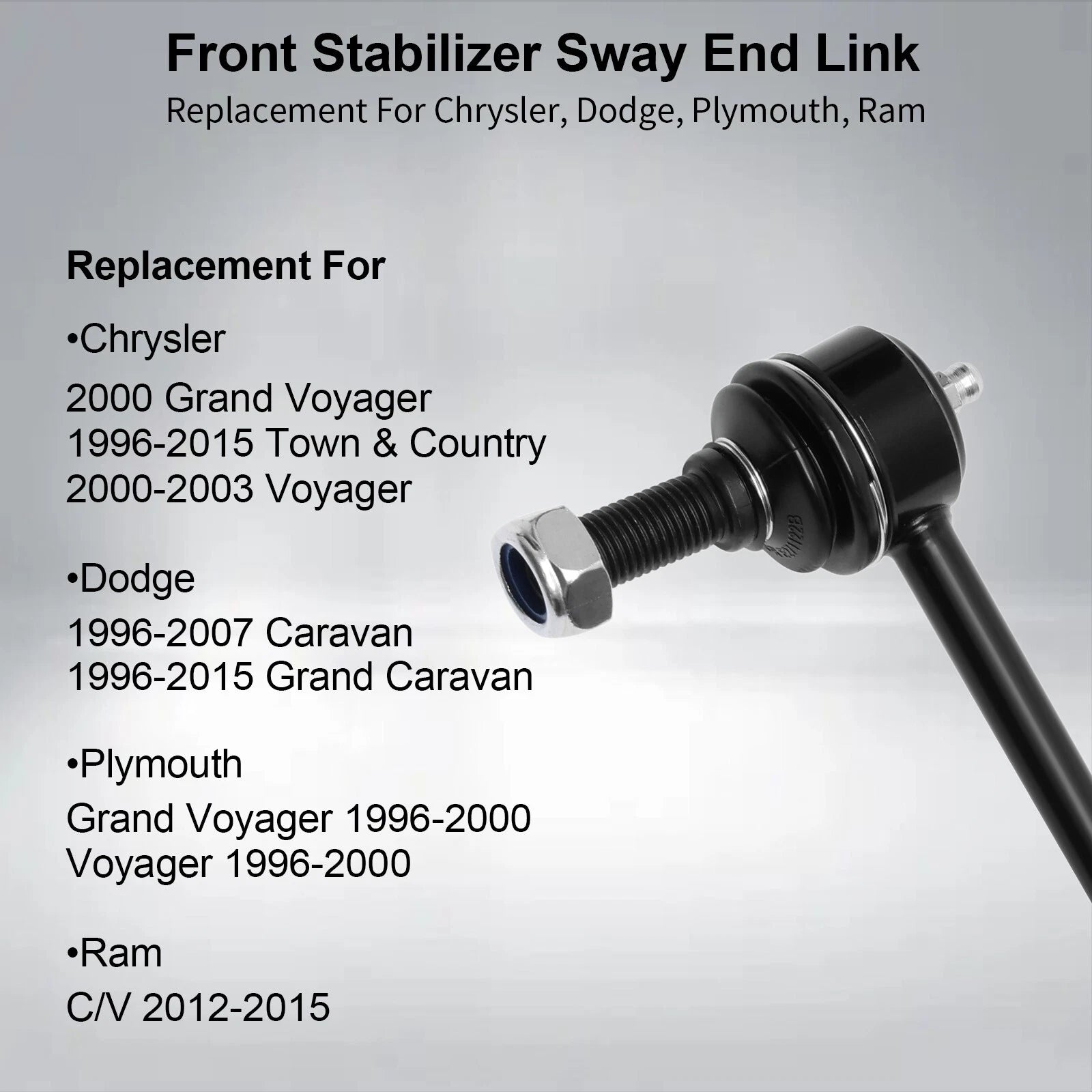 2X Front Sway Bar Link for Dodge Grand Caravan Chrysler Town & Country (1996-2015)