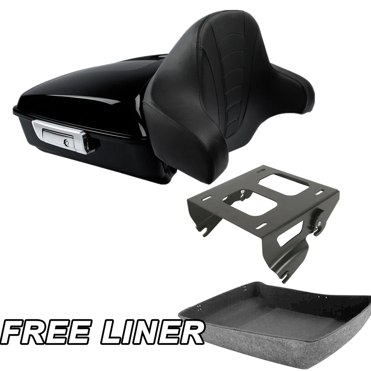 Chopped Trunk Backrest Pad for Harley Road Glide King (2014–2026)