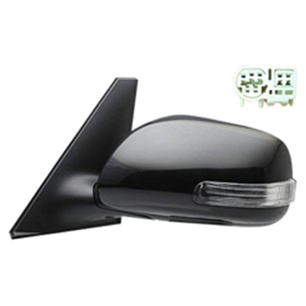 Replacement Ready to Paint Driver Side Power Door Mirror w/Turn Signal Light