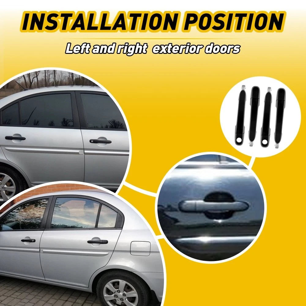 Exterior Door Handle for Hyundai Accent (2006â2011) Black