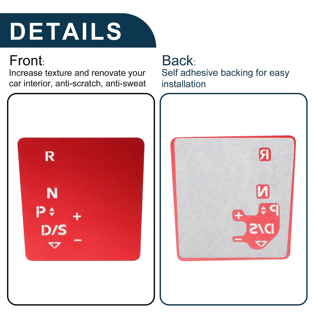 Gear Shift Panel Buttons Sticker for Audi A6 S6 A7 S7 Q7 SQ7 (2020–2023) Red