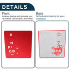 Gear Shift Panel Buttons Sticker for Audi A6 S6 A7 S7 Q7 SQ7 (2020–2023) Red