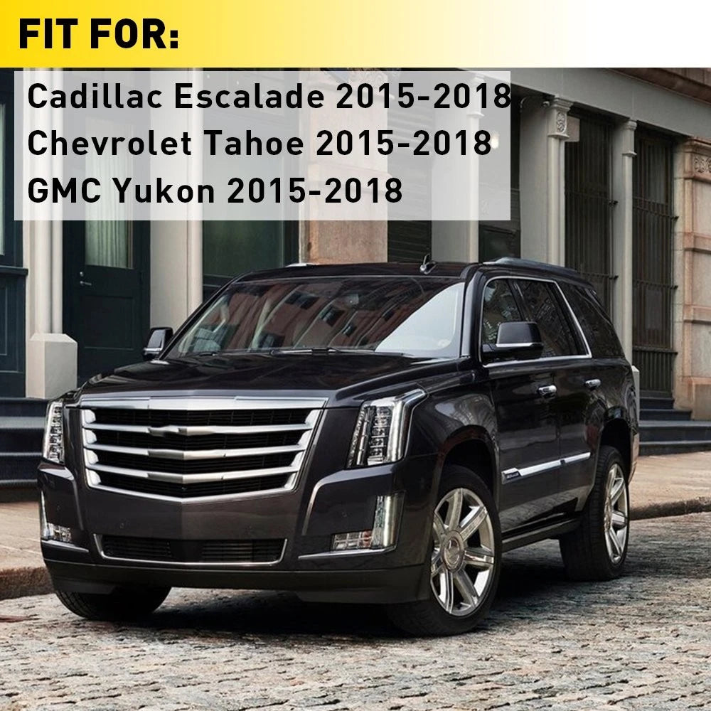 Front Rear Door Applique Gloss Black for Escalade Suburban Tahoe Yukon (2015–2020)