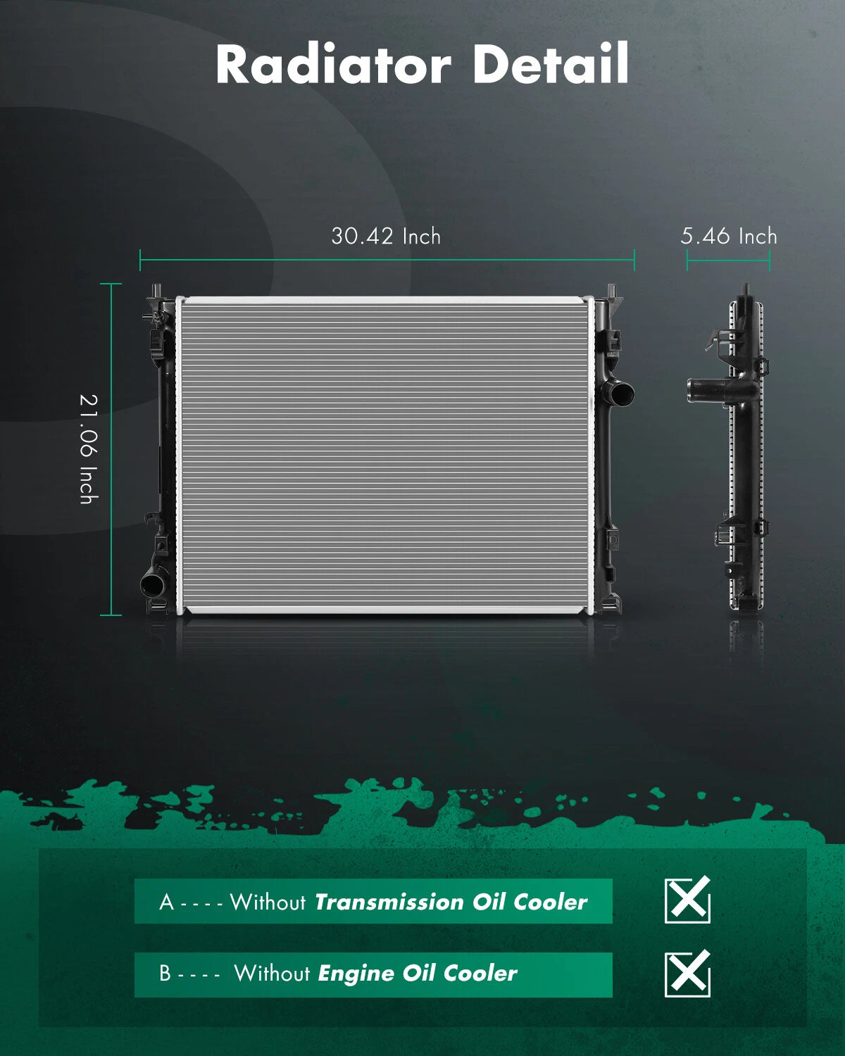 Aluminum Radiator 2766 for Dodge Magnum (2005–2008) & Challenger (2009–2010)