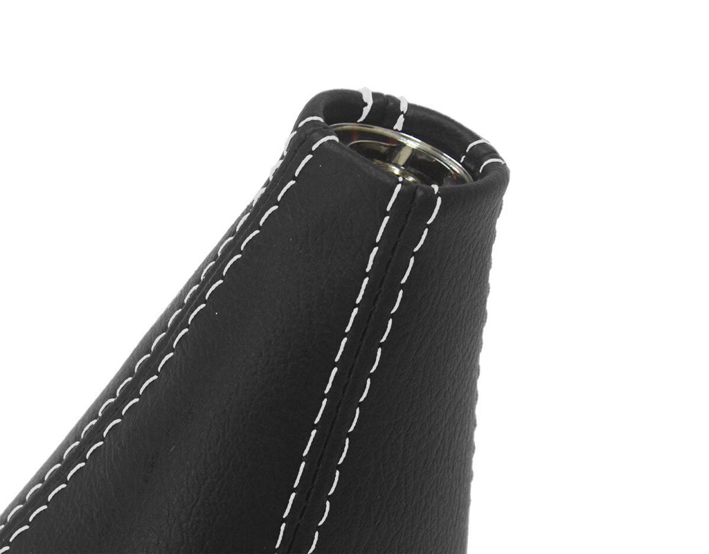 Leather Manual Shift Boot Cover for Acura CL (2001–2003) White Stitch
