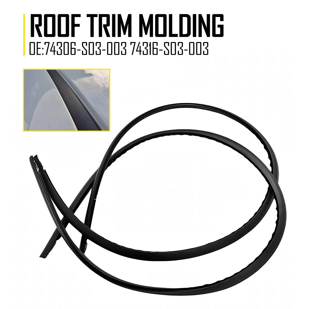 Set of 2 Roof Side Moldings for Honda Civic (1996–2000)