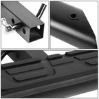 Heavy Duty Aluminum 3.75"OD Oval Towing Hitch Step Bar for Truck Bed (Fits 2" Receiver)